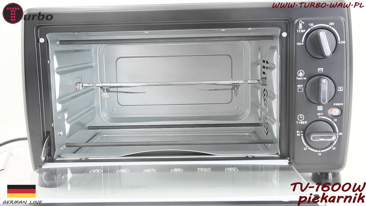 TV1600W PIEKARNIK TURBO ROŻNO GRILL TERMOOBIEG GERMAN LINE