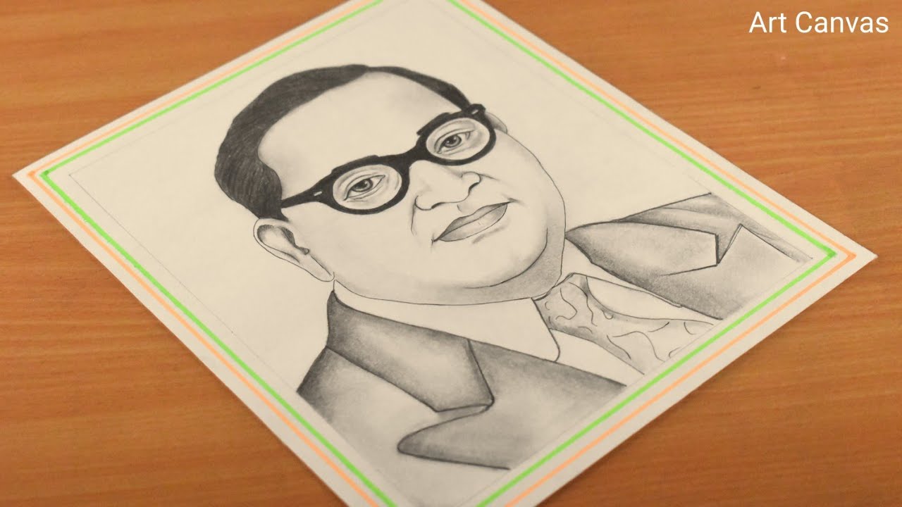 Dr B.R. Ambedkar Drawing With Pencil Sketch / Step by Step / FOR BEGINNERS / lndependence day