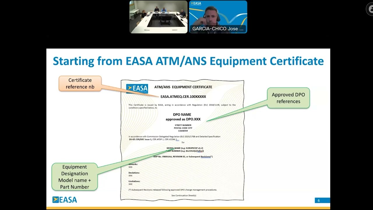 ATM/ANS Equipment Attestation Webinar - EASA