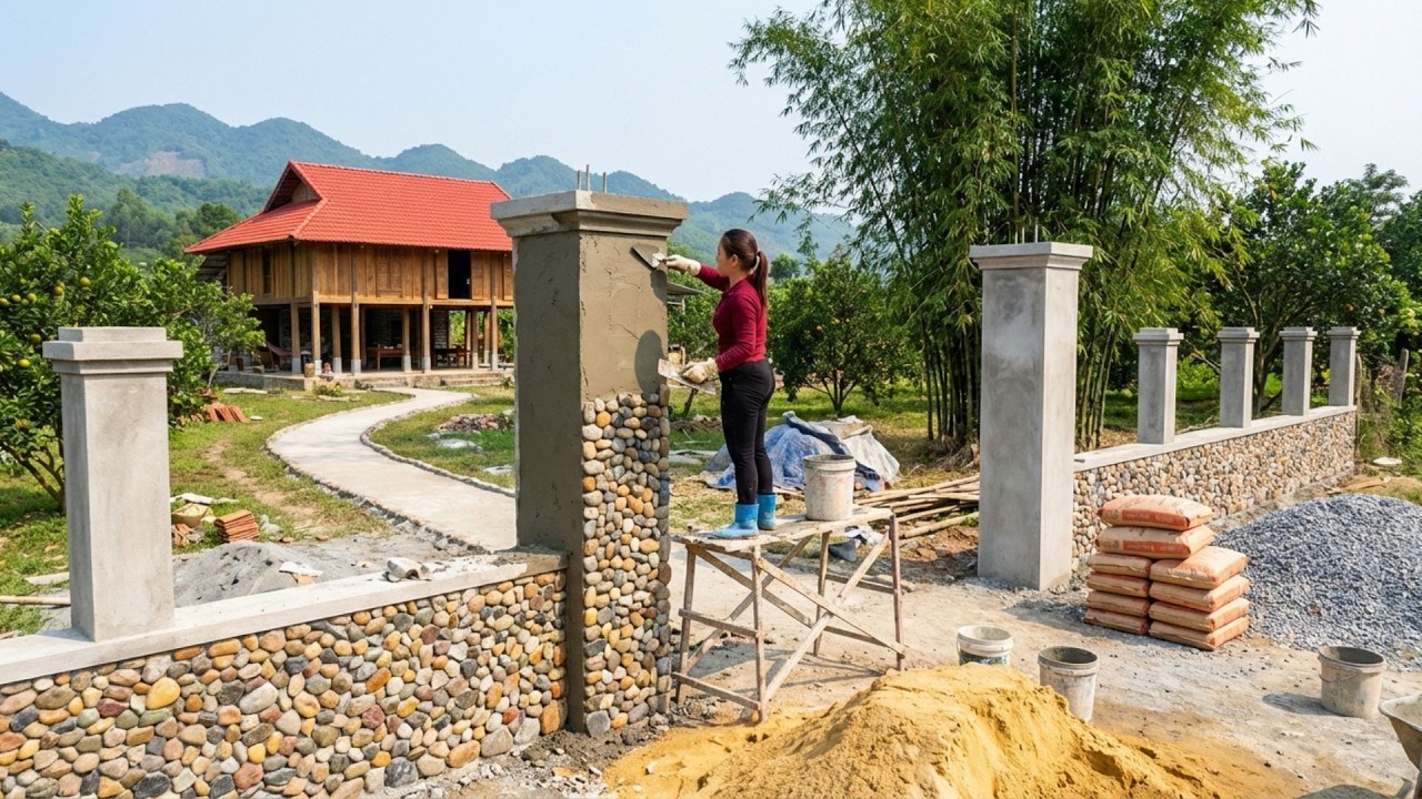 TIMELAPSE : Building a Large Gate for the Farm After Many Years Living in the Forest