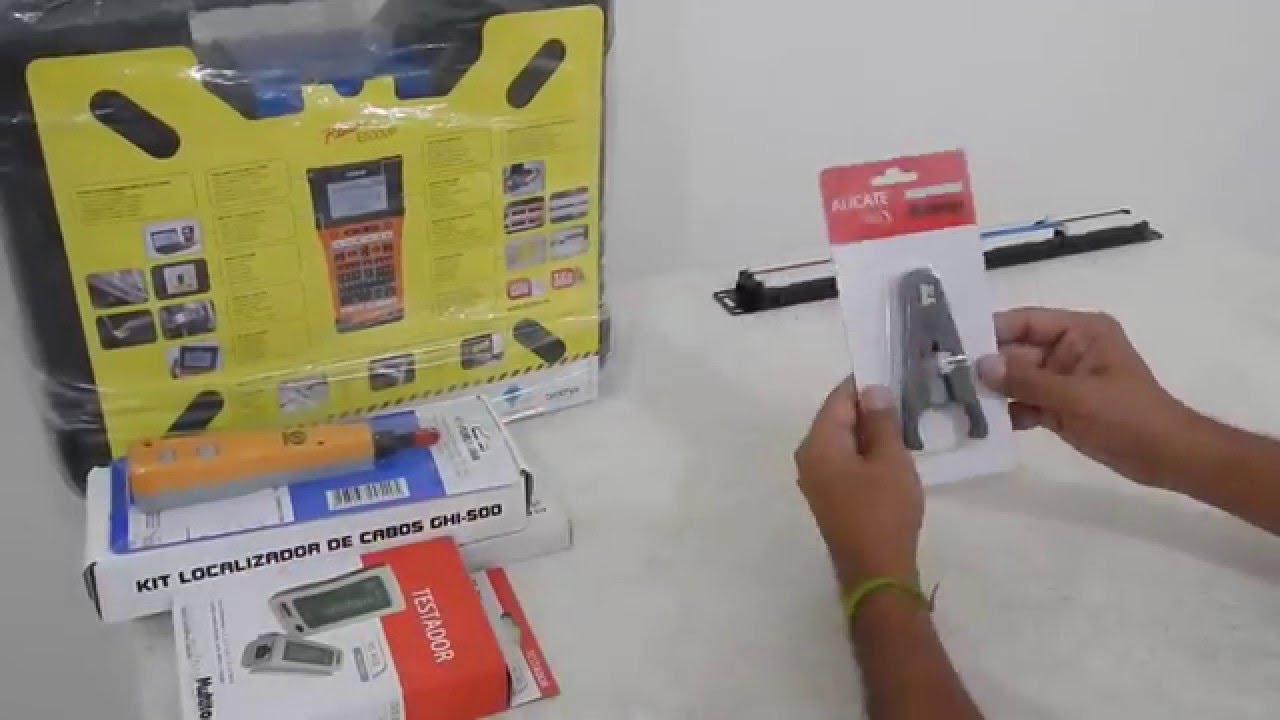 Ferramentas usadas em cabeamento estruturado.
