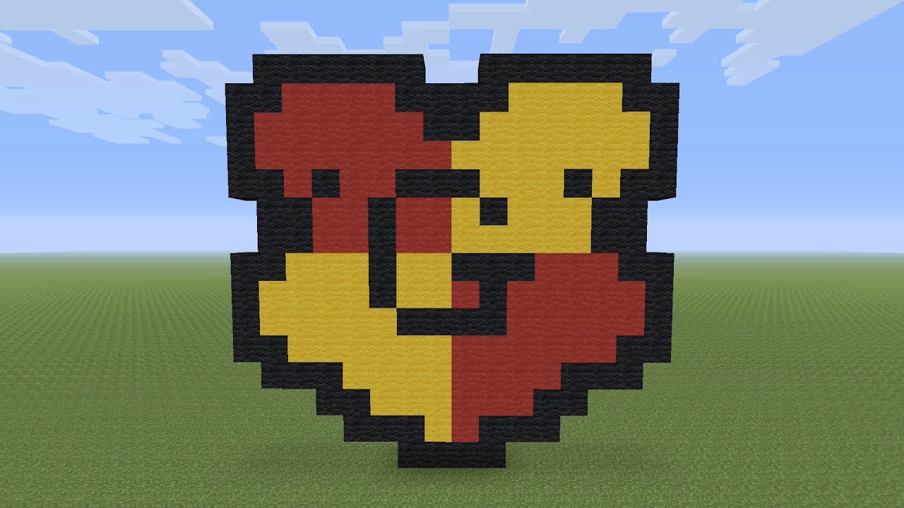 Minecraft Pixel Art - Griffyndor Shield