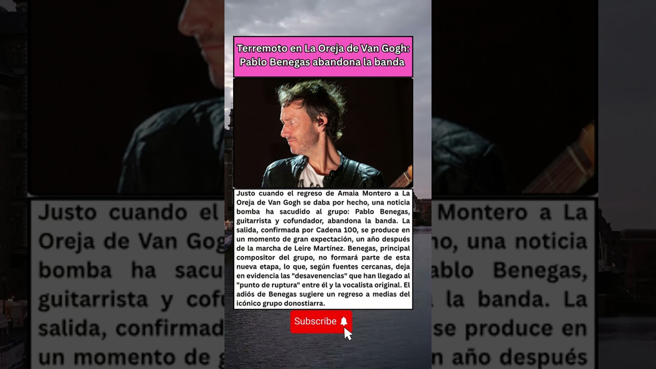 CRISIS en La Oreja de Van Gogh: ABANDONA su fundador, Pablo Benegas