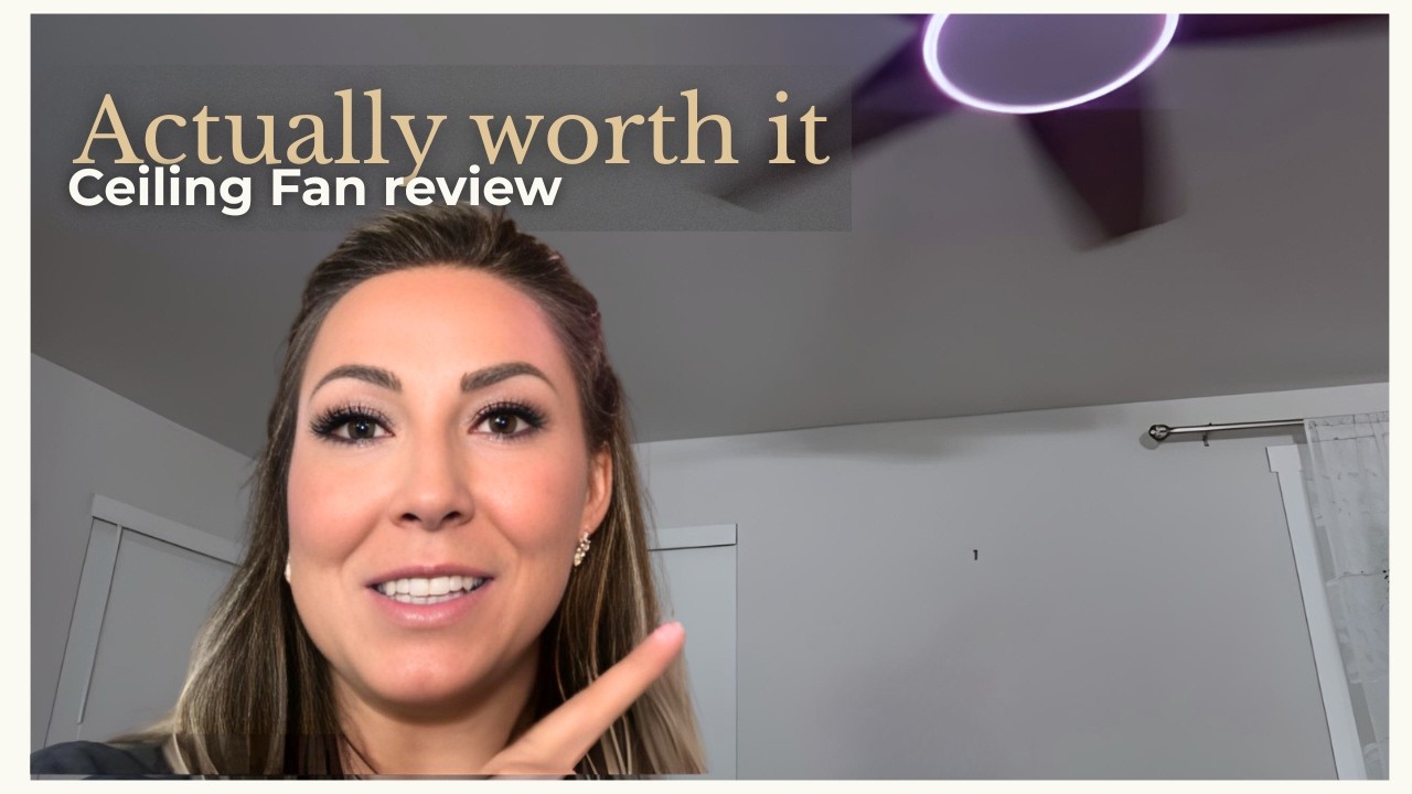 Modern ceiling fan with color changing lights | Honest living room review
