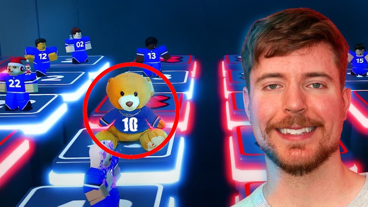 50 Youtubers lutando no Roblox por $100.000 React Mr Beast