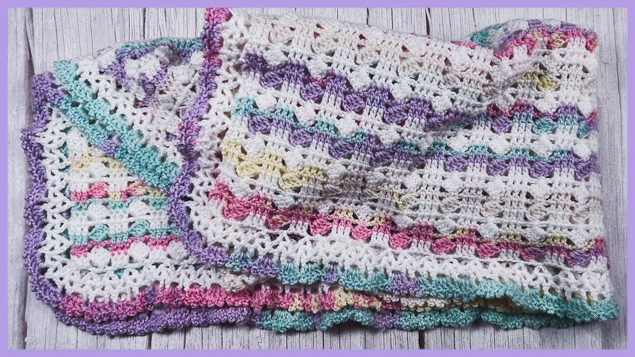 MANTA para Bebe en CROCHET # 9 ( Chloe)