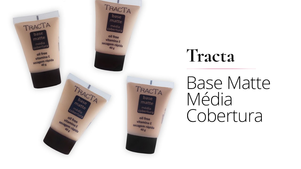 #MinutoMaquiADORO Base Matte M&eacute;dia Cobertura - Tracta by Tudo em Dose Dupla