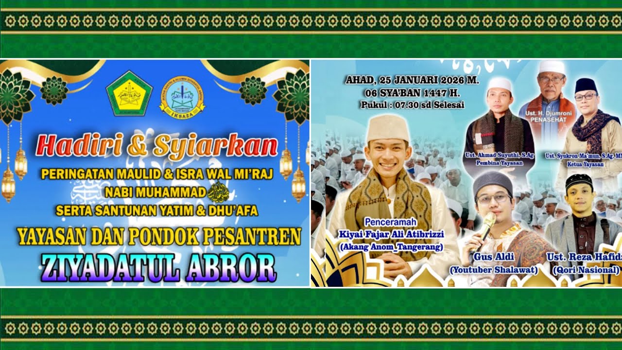 🔴Live Streaming  ISRO MI'ROJ NABI MUHAMMAD SAW 1447 H - Yayasan dan Pondok Pesantren ZIYADATUL ABROR