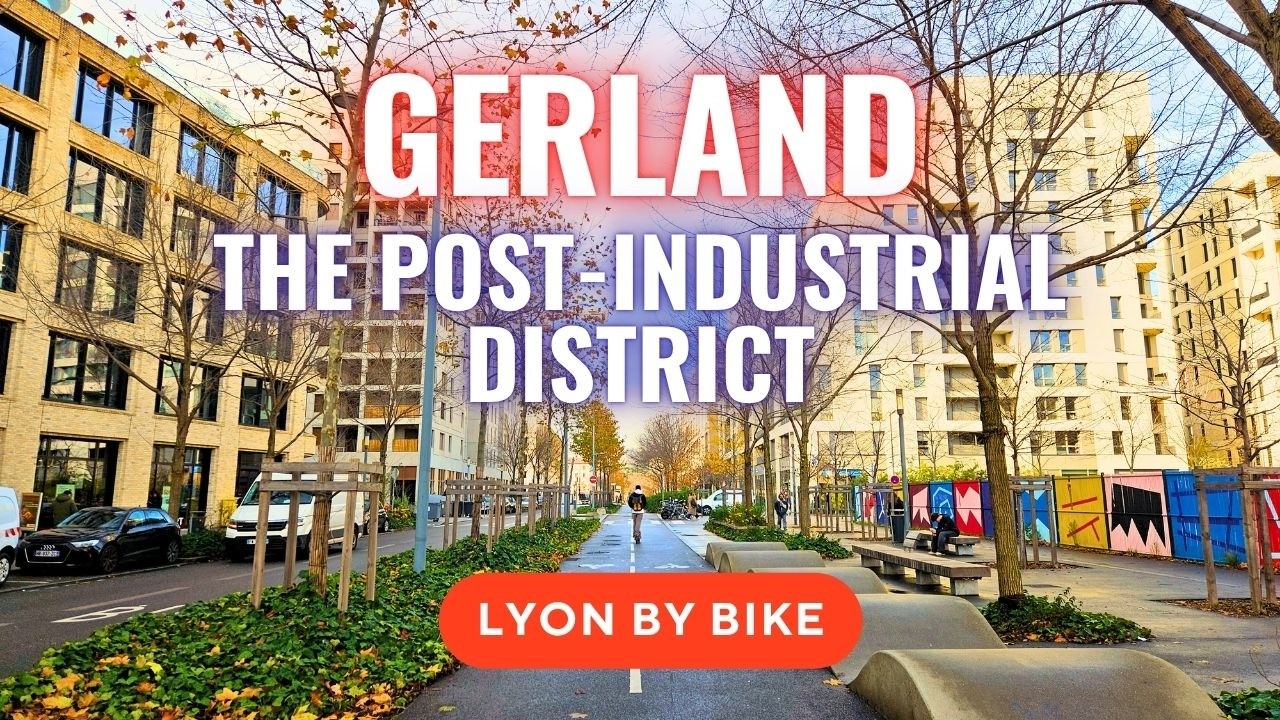 🚲 Exploring Lyon’s redeveloped urban neighborhood by bike 🇫🇷 (POV ASMR, 1 hour+)