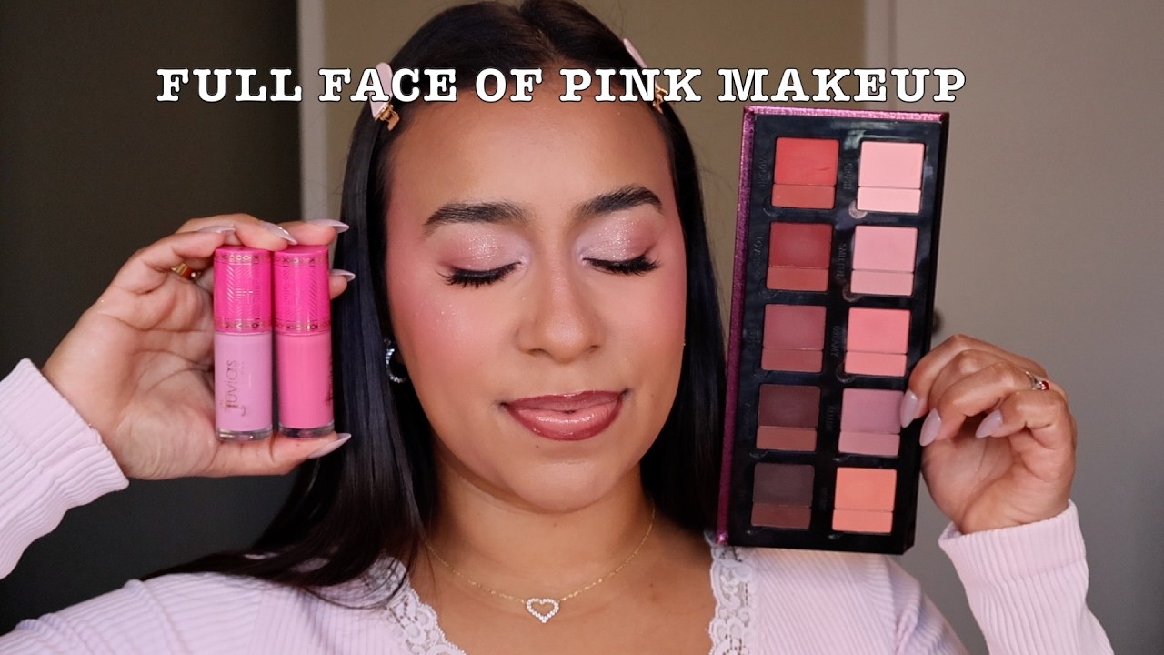 Pink Valentines Makeup Look💗🌸| Full Face of Pink Makeup💘