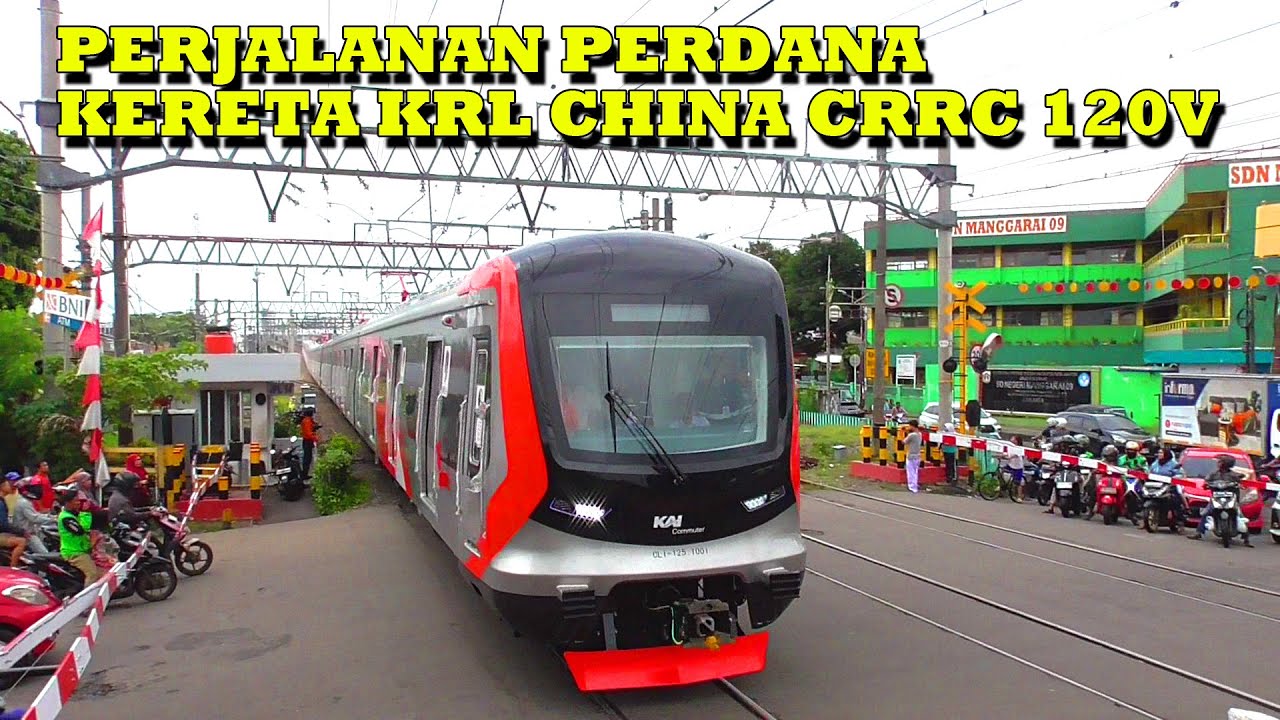 PERJALANAN Uji Coba Perdana Kereta KRL Baru Dari CHINA CRRC SFC-120V Dari Jakarta Ke Depok