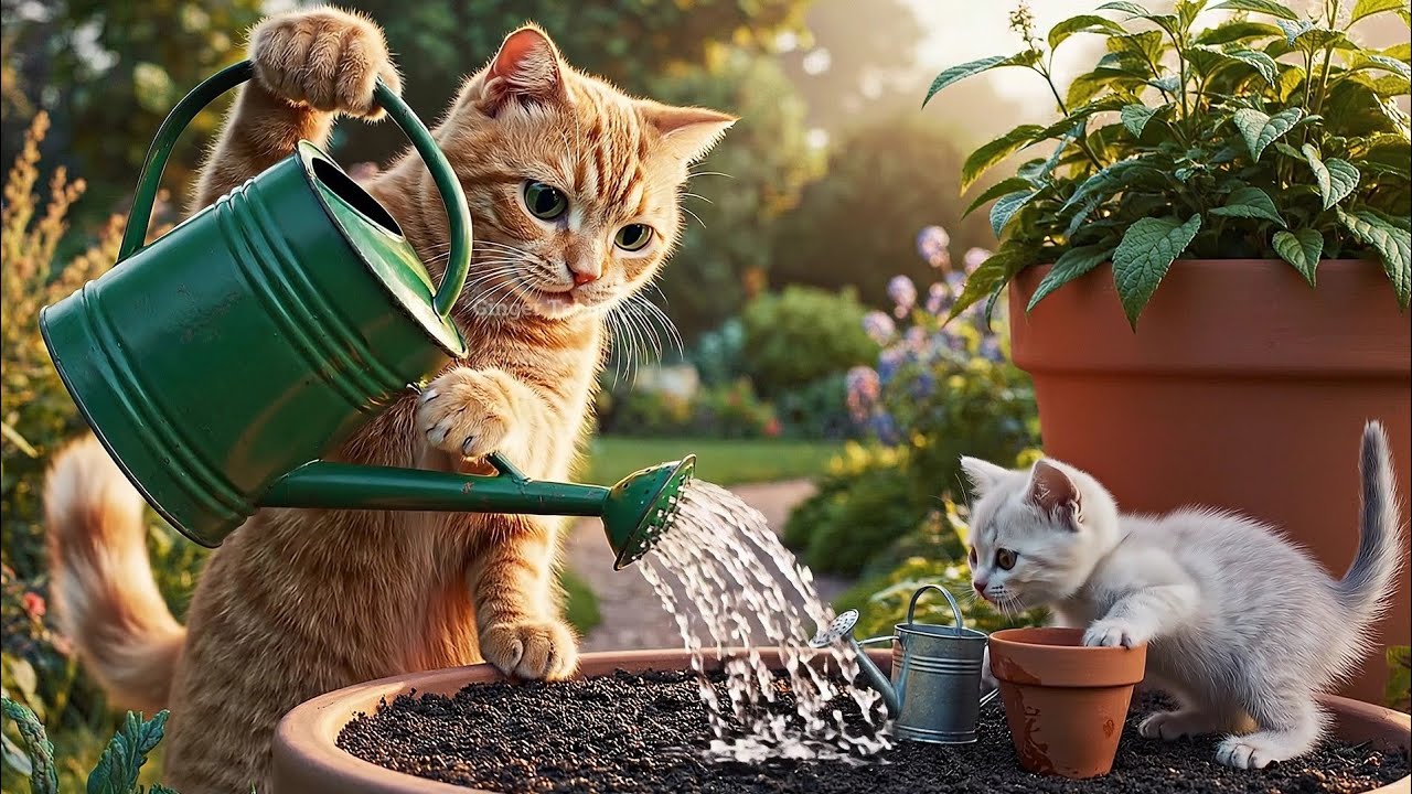 When Mama Cat Plays, Her Kitten Can’t Stop Smiling 🐾😻