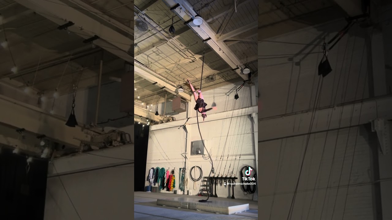 Aerial rope performance piece