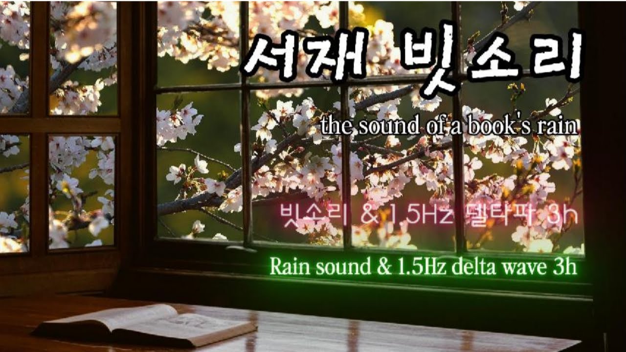 서재 빗소리3h ㅣ rain sounds ㅣ 수면 주파수 ㅣ 오직 잠을 위한 영상(시청전 알람 설정을 꼭 권해 드립니다.) l deep sleep rain sounds ASMR
