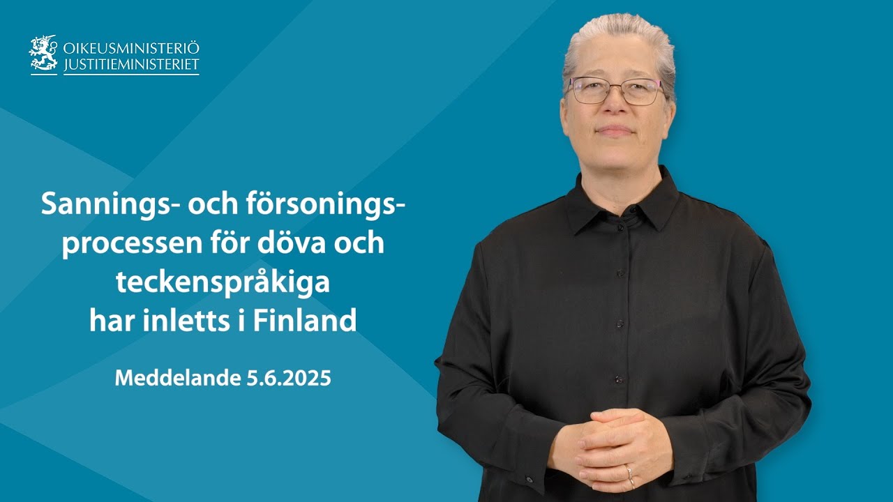Sannings- och försoningsprocessen för döva  och teckenspråkiga har inletts i Finland