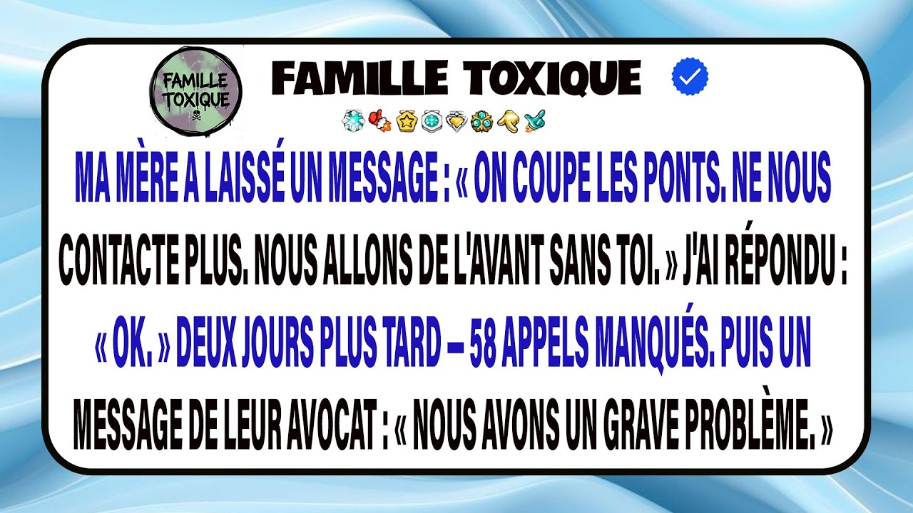 Je Reçois : « Ne Nous Contacte Plus ». Deux Jours Plus Tard, 58 Appels Manqués Me Suppliant.