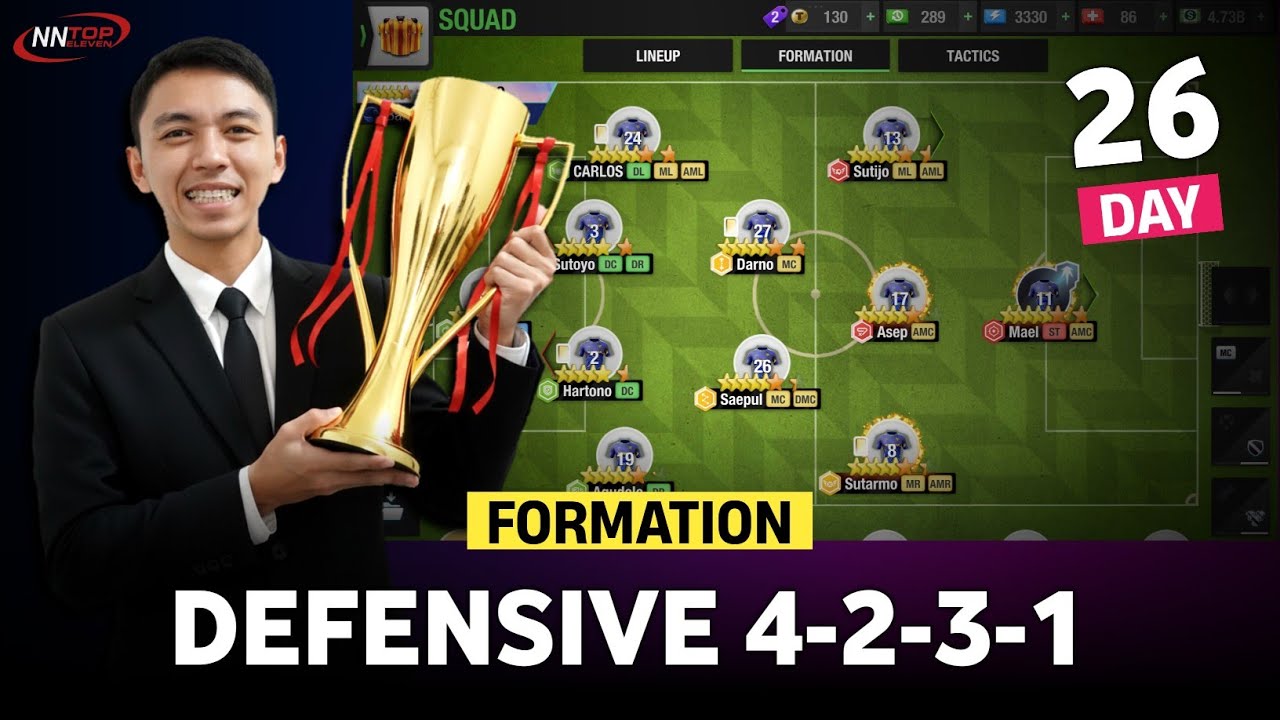 Eksperimen 26 Hari Menggunakan Formasi 4-2-3-1 Bertahan ‼️ Top Eleven 2026