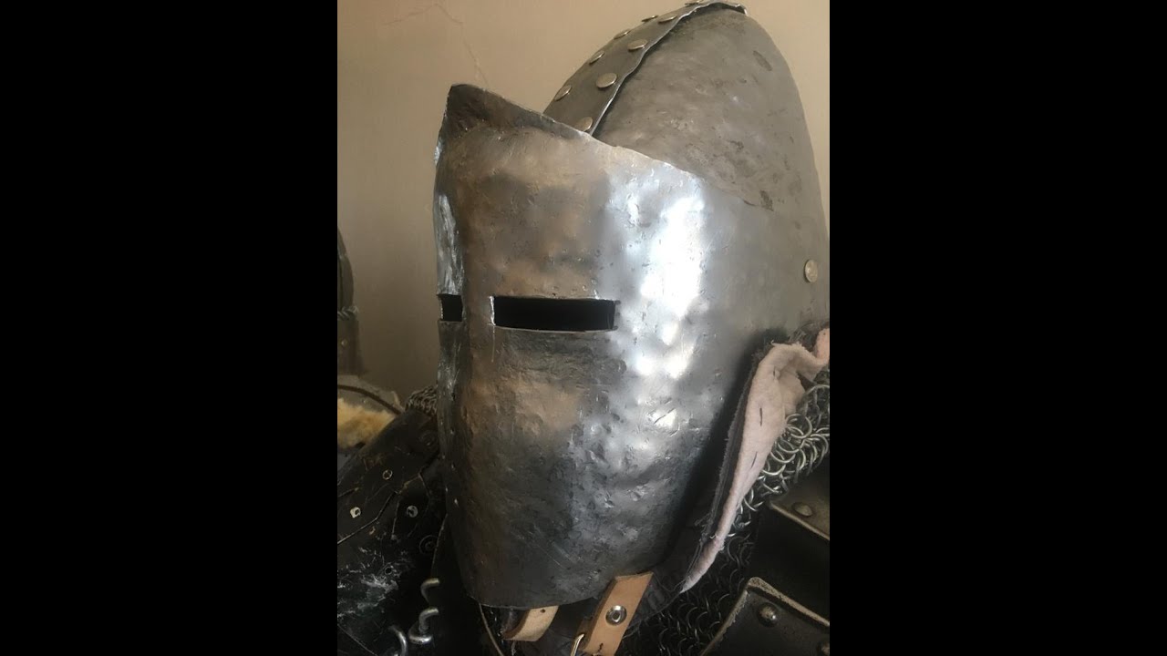 Şövalye miğferi nasıl yapılır ? bazinet miğfer yapımı.How to make a Bascinet Helmet(Knight Helmet)
