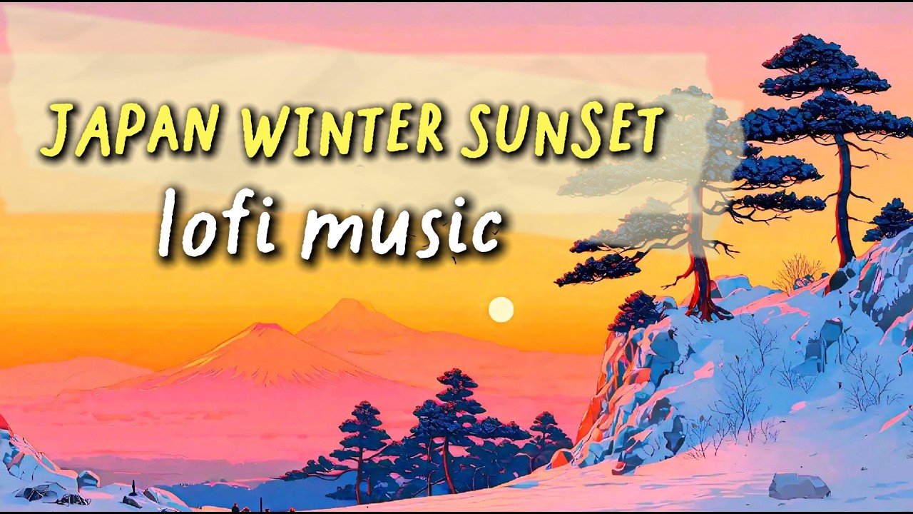 Winter Sunset in Japan ✨ Lofi Music for Studying, Focus and Chill [3 Hours] #animeaesthetic