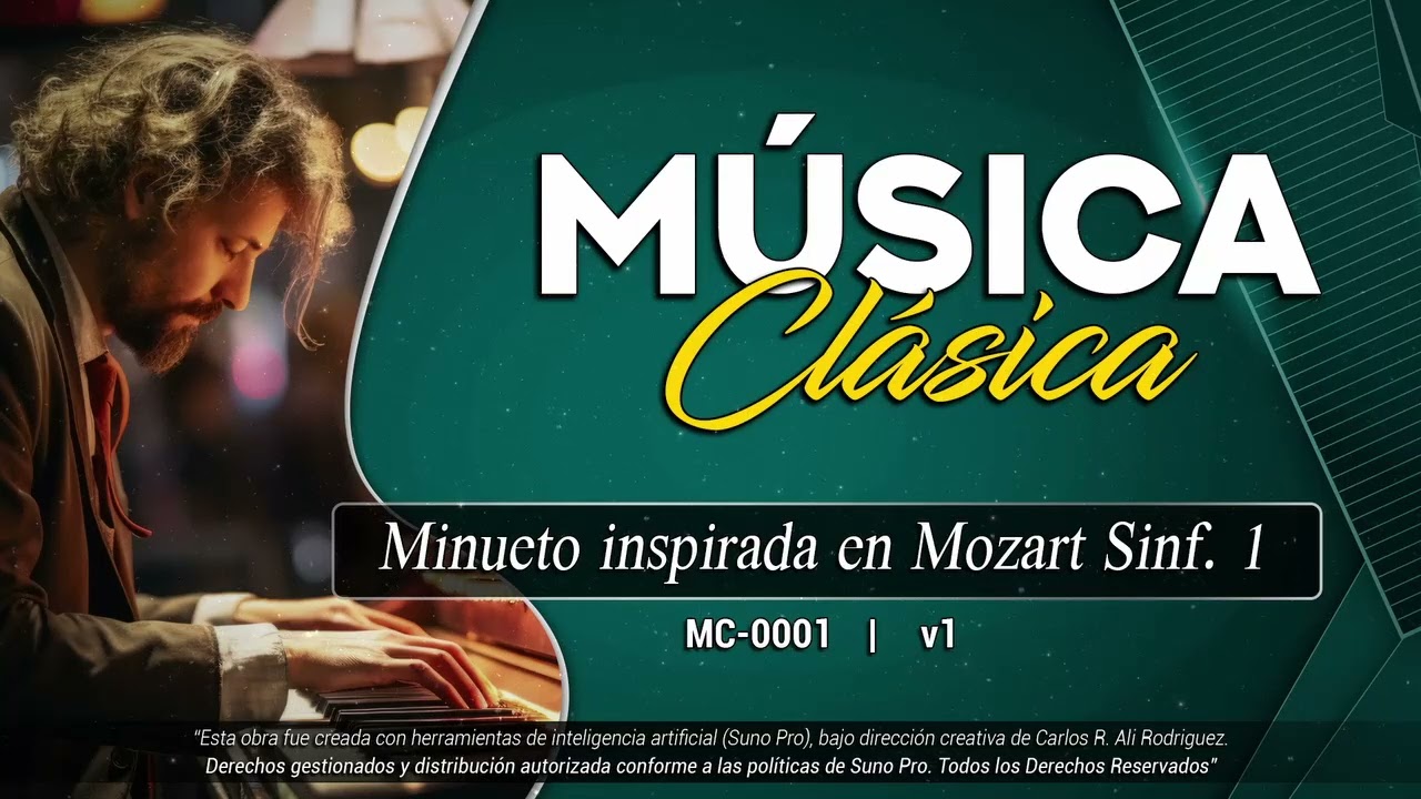 MÚSICA CLÁSICA | Minueto inspirado en Mozart (Sinf. 1) | MC-0001 v1 | Carlos Ali