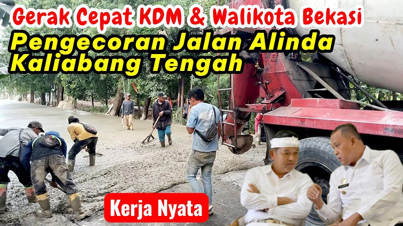 GEGER‼️ Jalan Alinda Kaliabang Tengah Bekasi Akhirnya Dicor Beton❗ #dedimulyadi #kdm #bapakaing 
