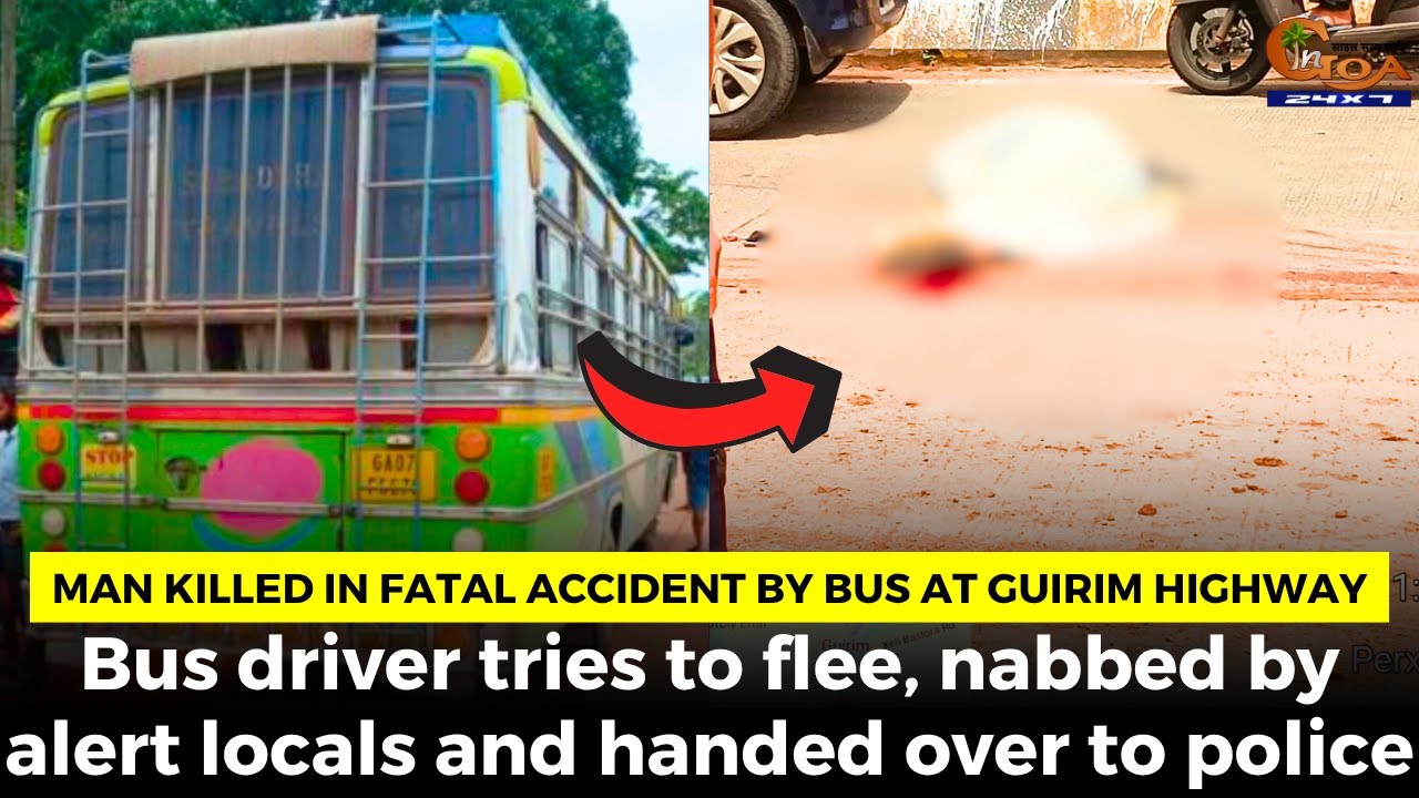 Man killed in fatal accident by bus at Guirim highway.