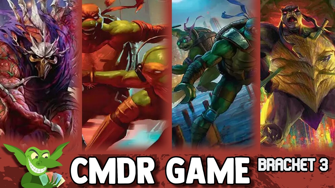 Super Shredder VS Raph & Mikey VS Don & Leo VS Slash, Reptile Rampager Commander Gameplay #edh
