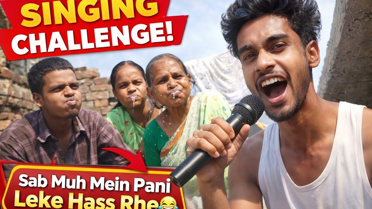 Muhh Me Pani Lekar Hasna Mana Hai 😱 | Family Singing Challenge 🤣