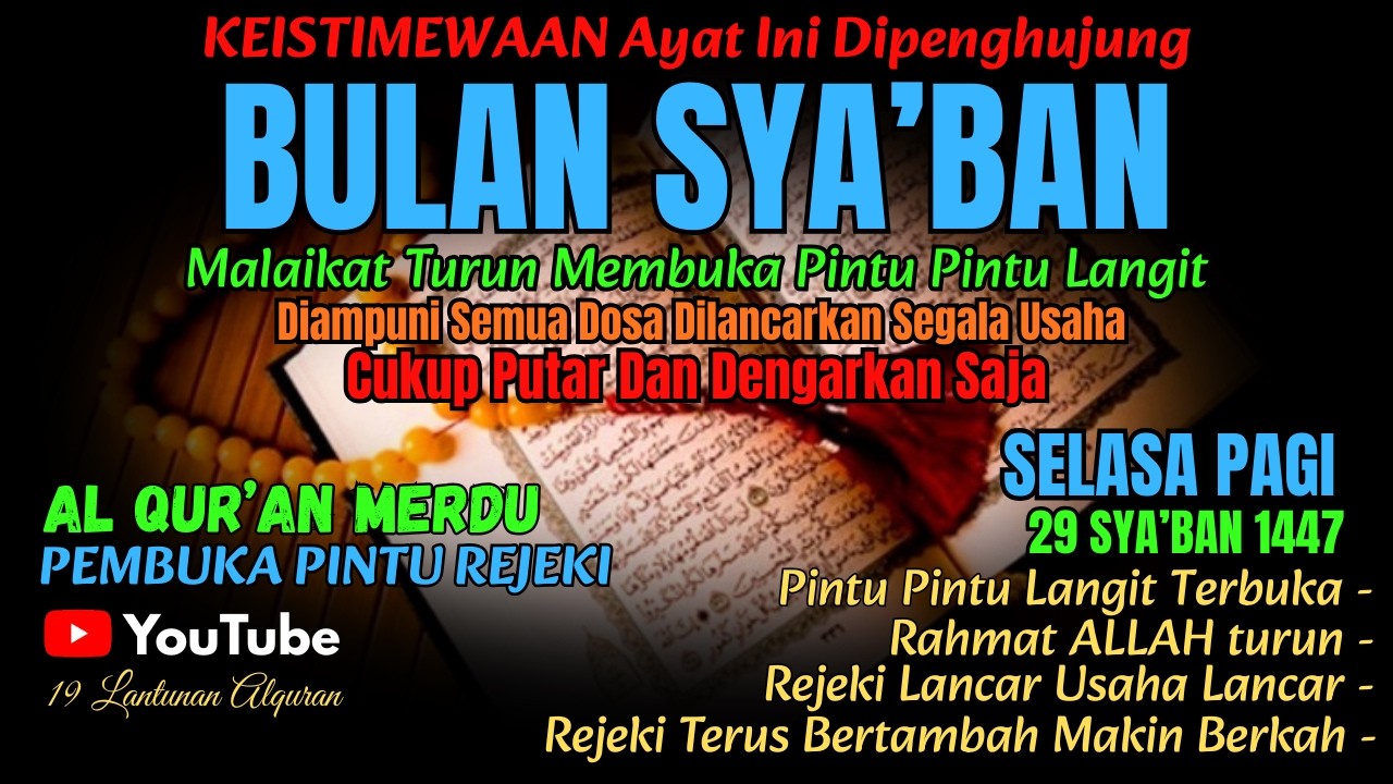 KEISTIMEWAAN AYAT INI DI PAGI HARI | ayat pembuka pintu rejeki, INSYAALLAH Rejeki Mengalir Deras !