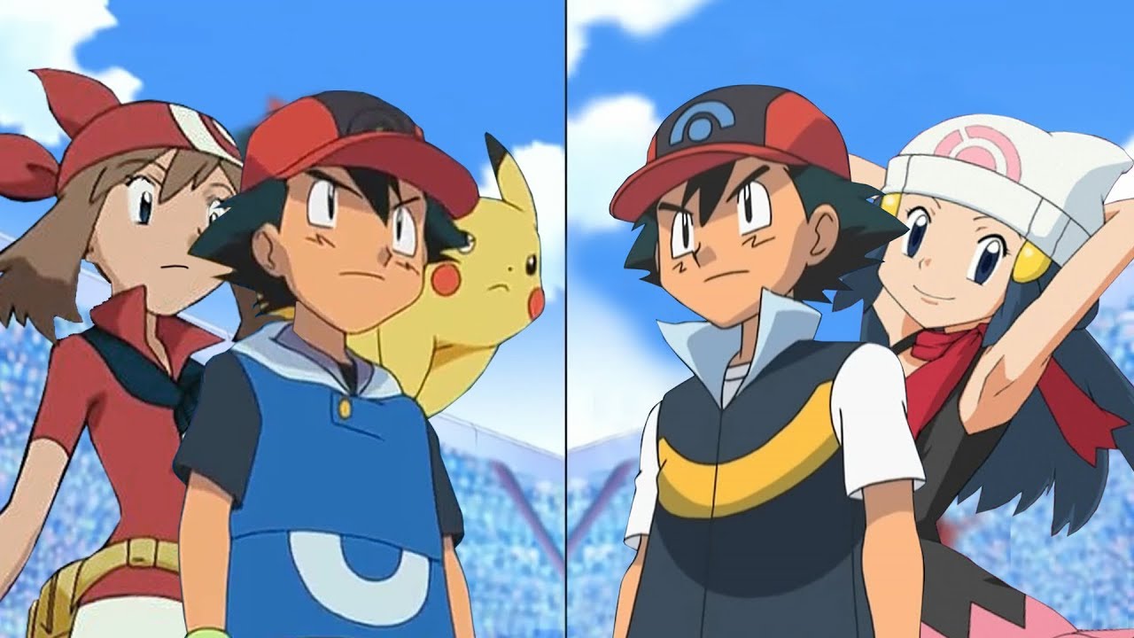 Pokémon Battle USUM: Ash and May Vs Ash and Dawn (Pokemon Hoenn Vs Sinnoh)