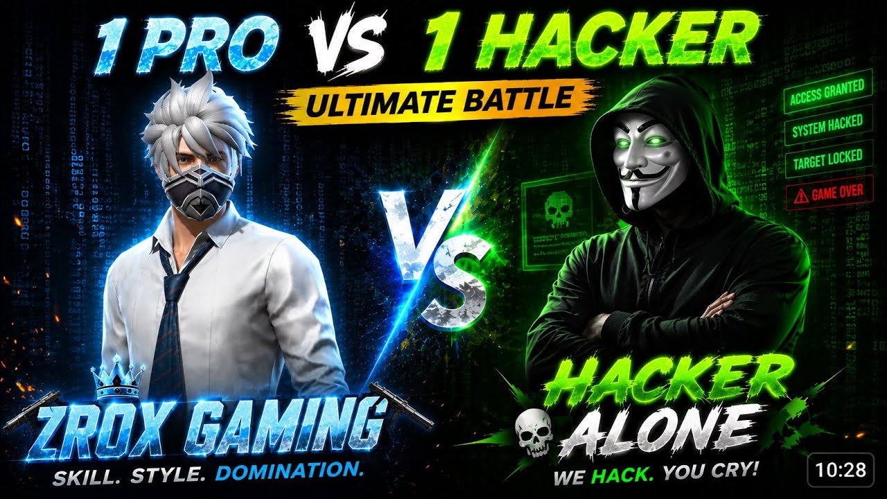 ZRox VS Hacker 😱 | Who won this match￼? 🤔 | #freefire #freefiregameplay #ffheadshottrick 