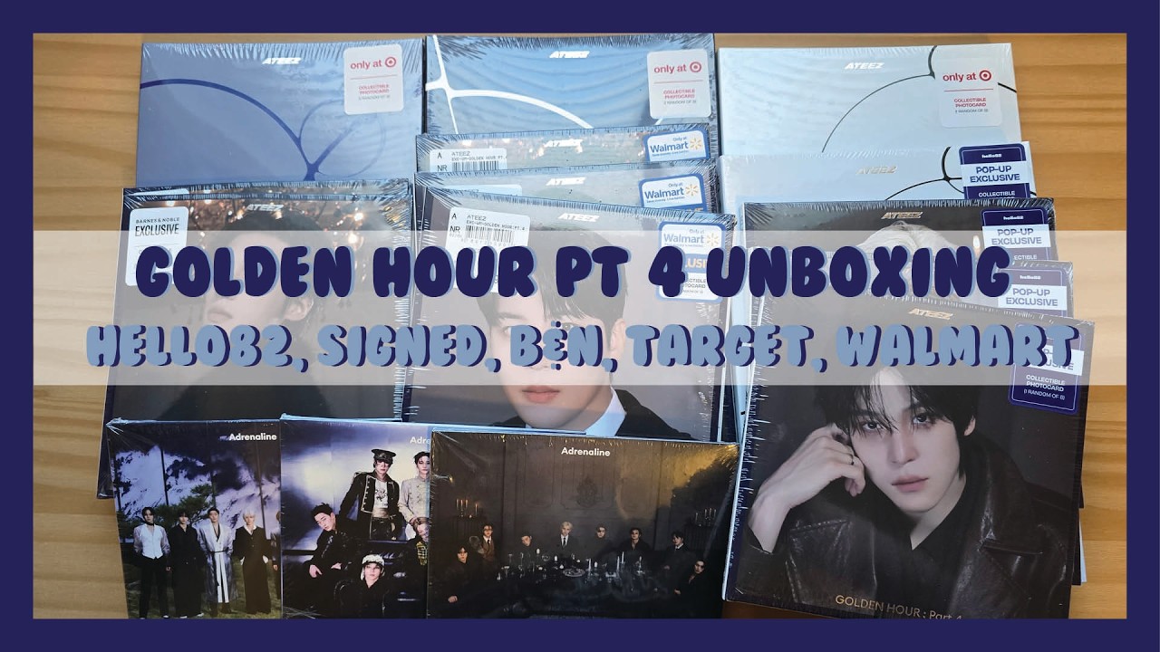 Распаковка ATEEZ Golden Hour, часть 4 | При участии Hello82, с автографами, винил, B&N, Target, W...