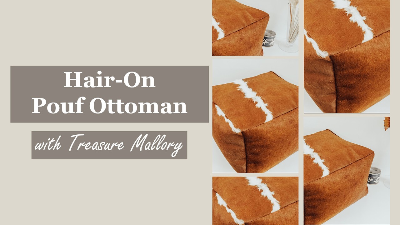 Making a Leather Pouf Ottoman