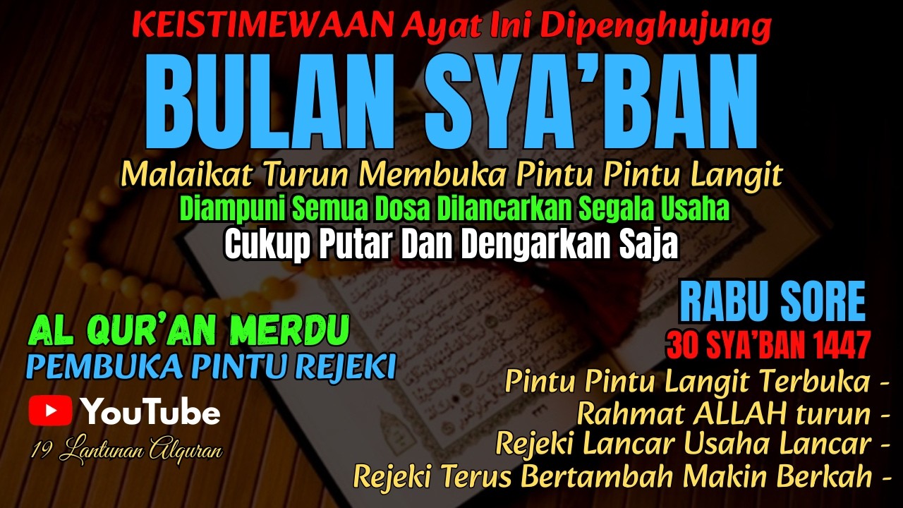 KEAJAIBAN AYAT INI DI SORE HARI ! Pembuka Pintu Rejeki,Rejeki Datang Dari Segala Penjuru | RABU SORE