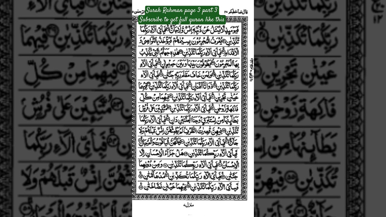 Surah Rahman page 3 part 3 | Hafiz Mohammed Riyaz | #fullquranrecitation #surahrahman