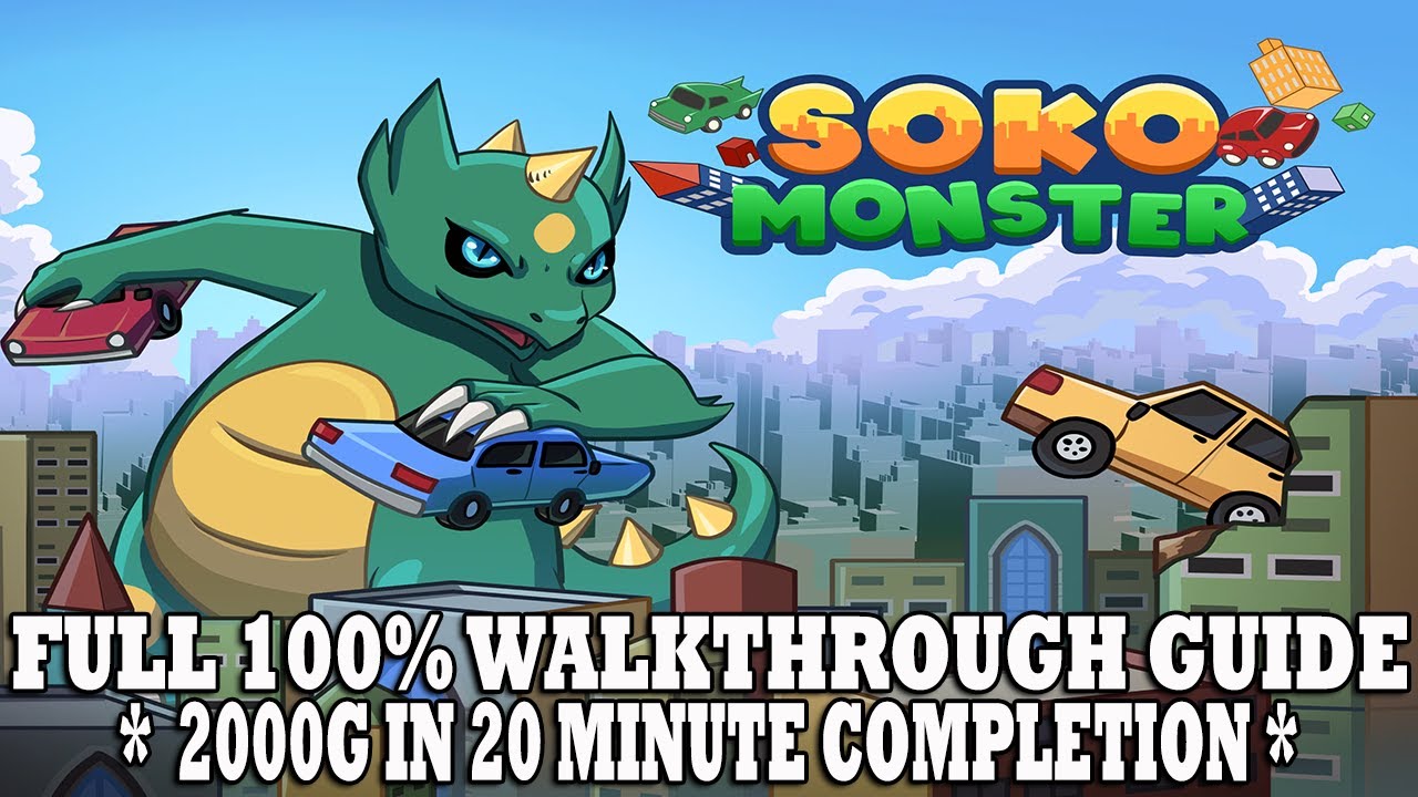 Sokomonster 100% Achievement Walkthrough | 2000G in 20 minutes | Fast & Easy Completion