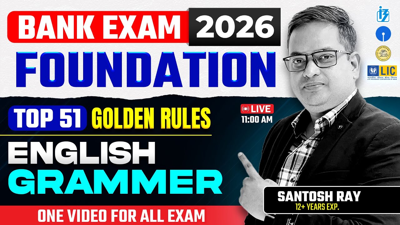 Top 51 Golden Rules of English Grammar Explained | One Video For Bank Exam 2026 | Grammar Hacked 🔥