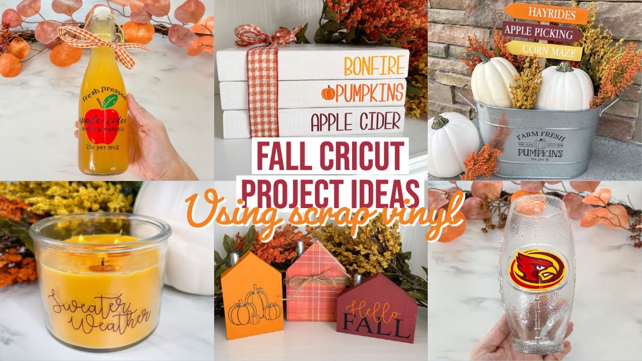 ИДЕИ ДЛЯ ОСЕННЕГО ПРОЕКТА CRICUT С ИСПОЛЬЗОВАНИЕМ ОСТАТКОВ ВИНИЛА | 7 ПРОЕКТОВ
