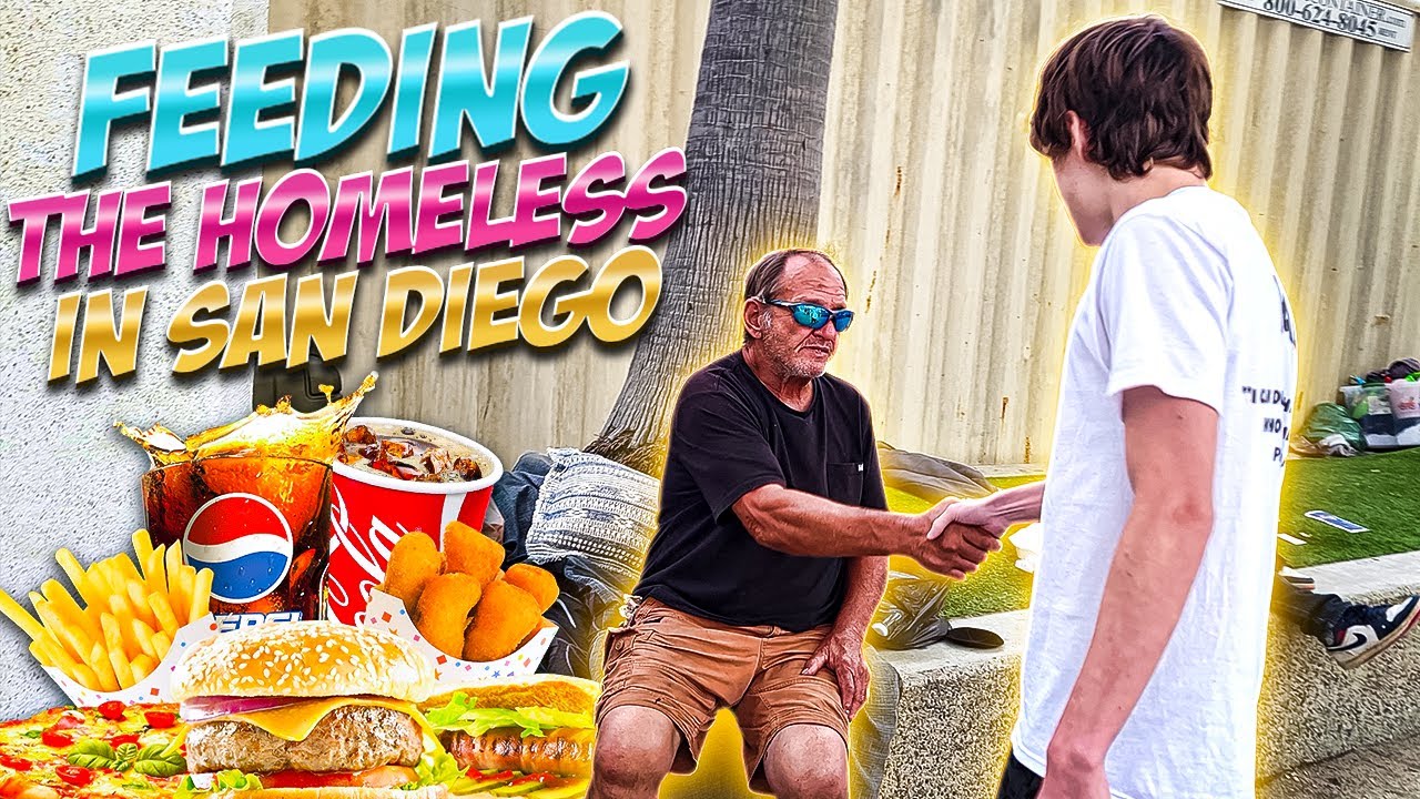 Buying Food For The Homeless By Beach!!
