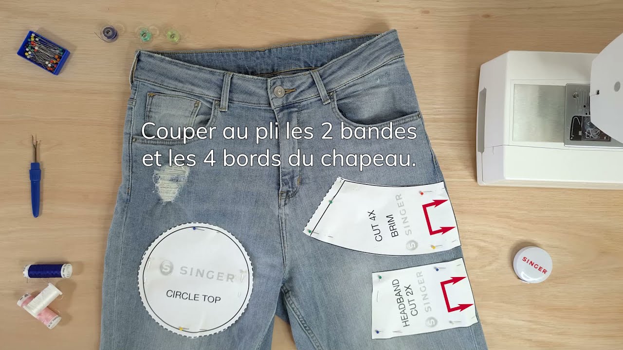 Coudre un bob en jean