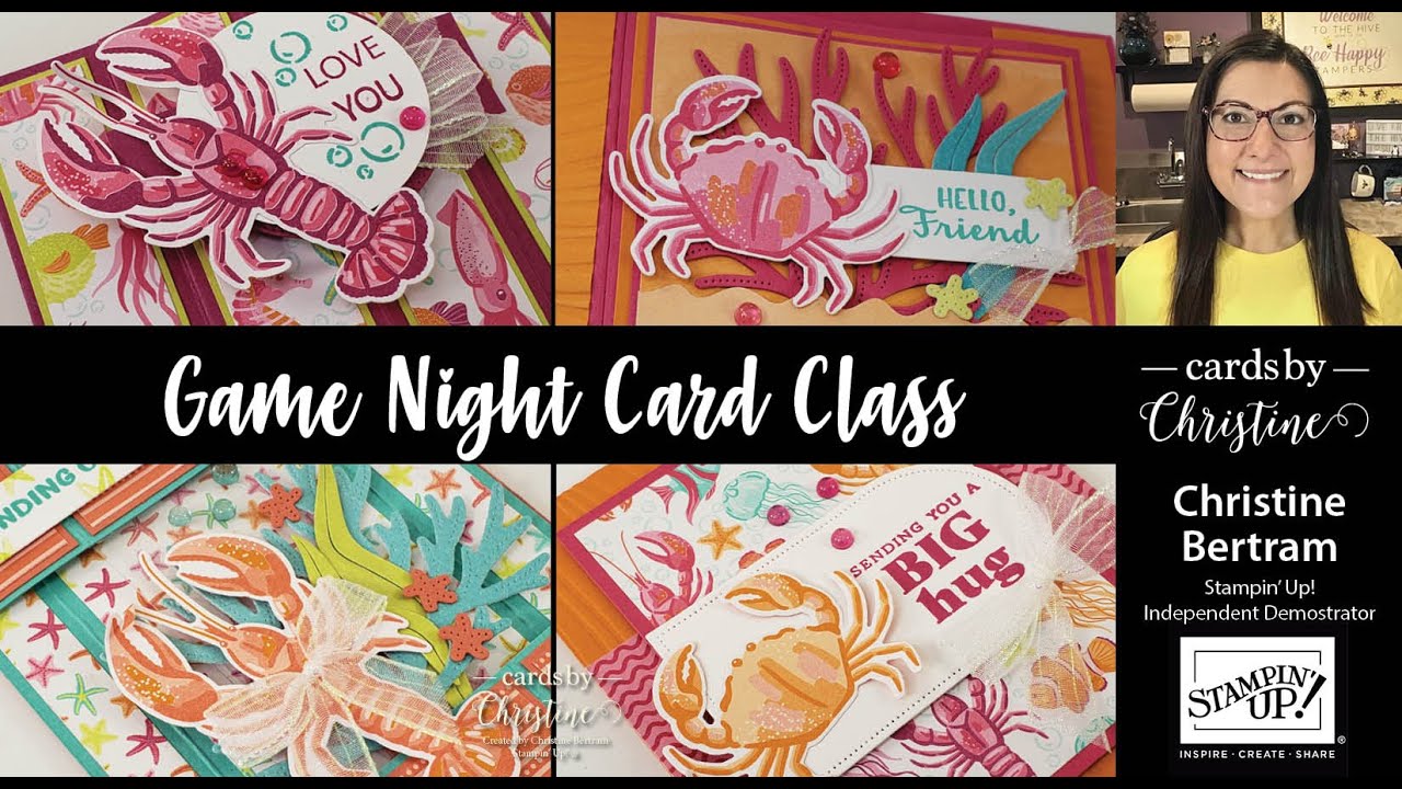 Stampin' Game Night and Card Workshop featuring Ocean Friends with Cards by Christine