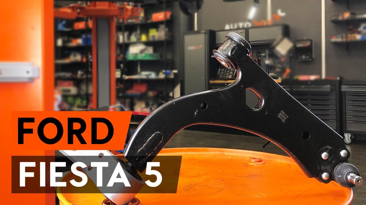 How to change front suspension arm on FORD FIESTA V JH, JD [TUTORIAL AUTODOC]