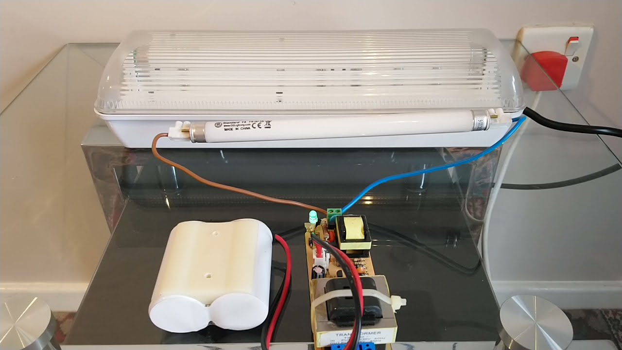 8Watt Emergency Light Converted to Preheat Fluorescent Light