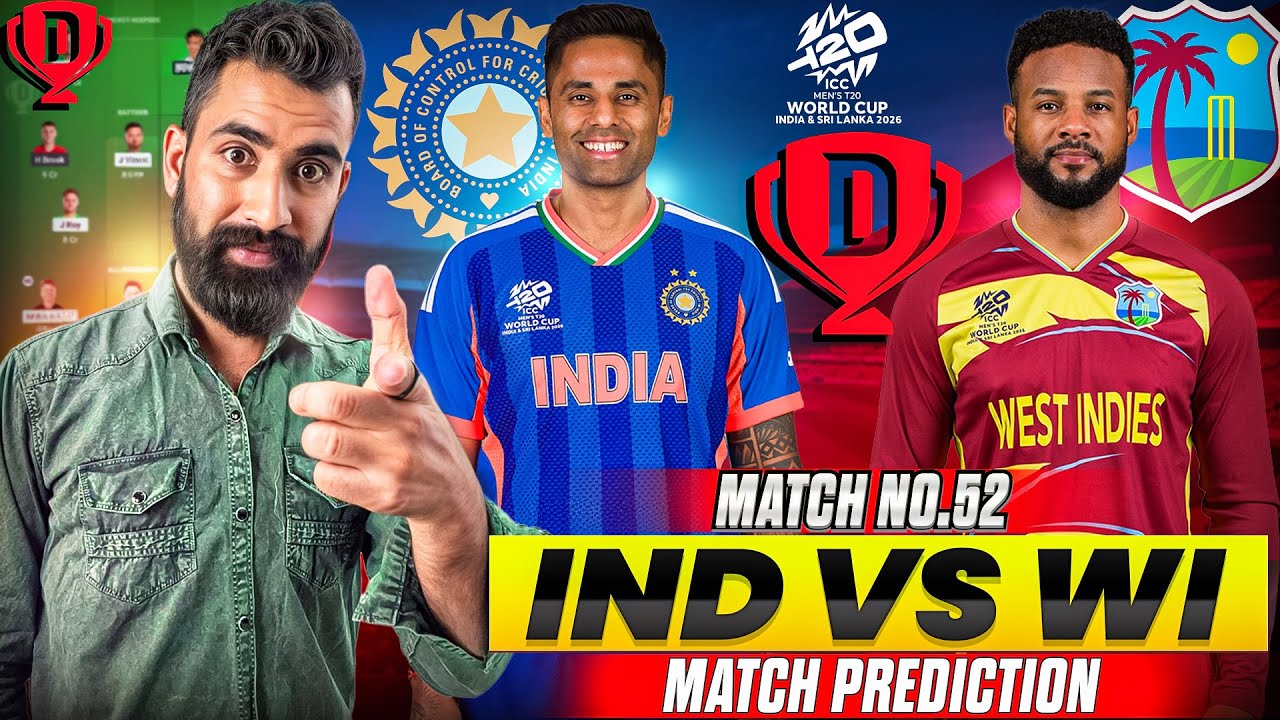 IND vs WI Dream11 Team | IND vs WI Match Prediction | IND vs WI Match Analysis | ICC T20 WC 2026
