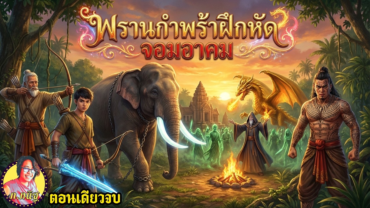 เรื่องพรานกำพร้าฝึกหัด จอมอาคม เด็กหนุ่มใจแกร่งที่ป่าเคี่ยวกรำ จนกลายเป็นจอมขมังเวทย์ ยาวๆตอนเดียวจบ