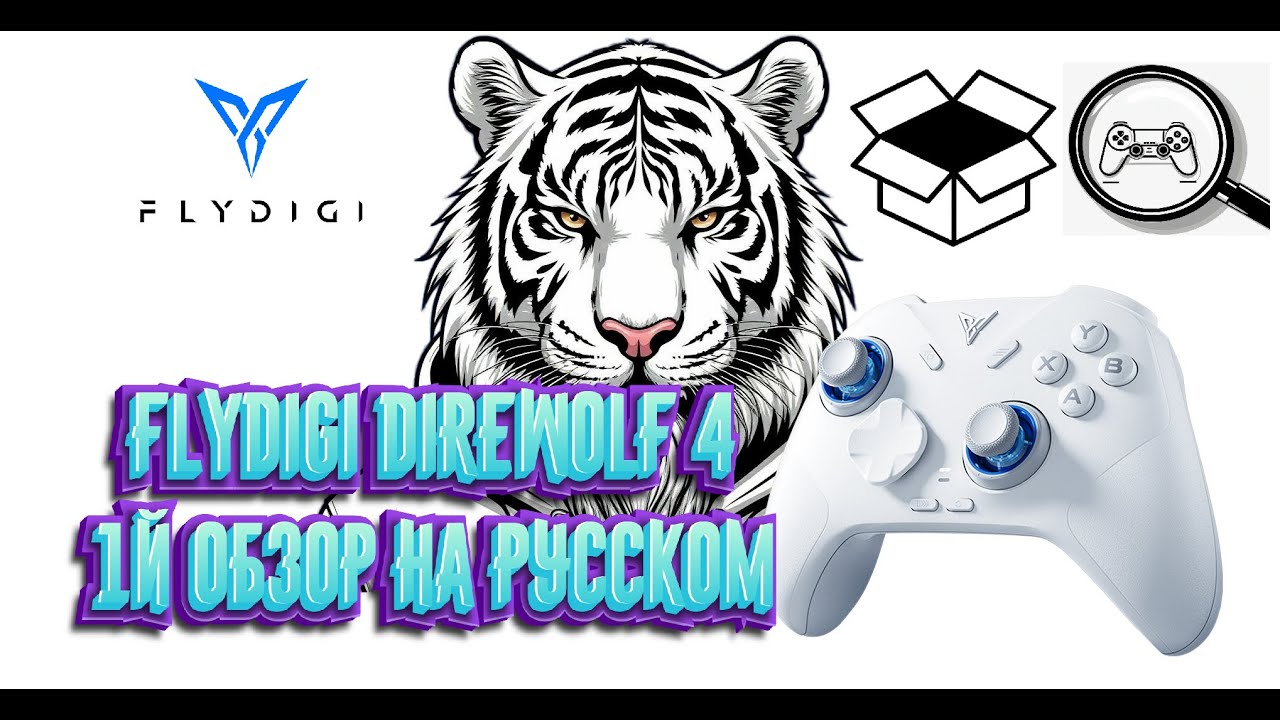 FlyDiGi Direwolf 4 ПЕРВЫЙ обзор в РуНете! Бюджетный геймпад с натяжением стиков распаковка/миниобзор