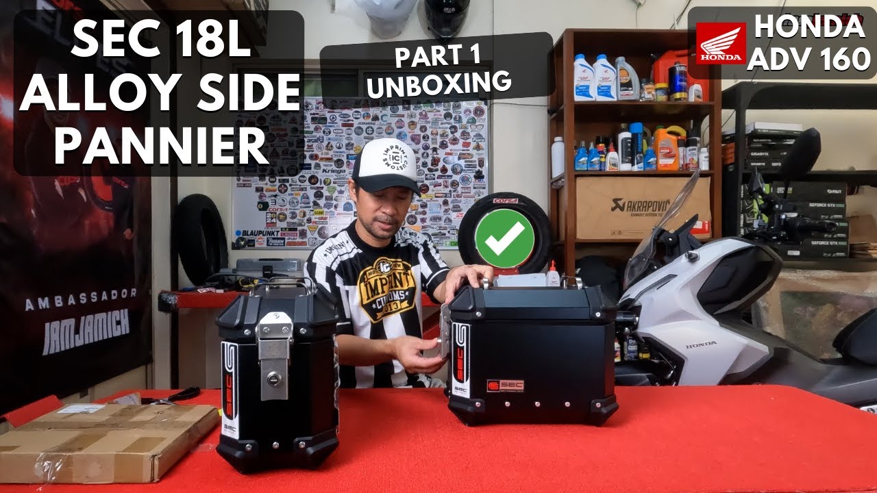 HONDA ADV 160 + SEC SIDE PANNIER 18 Liters Unboxing | PART 1