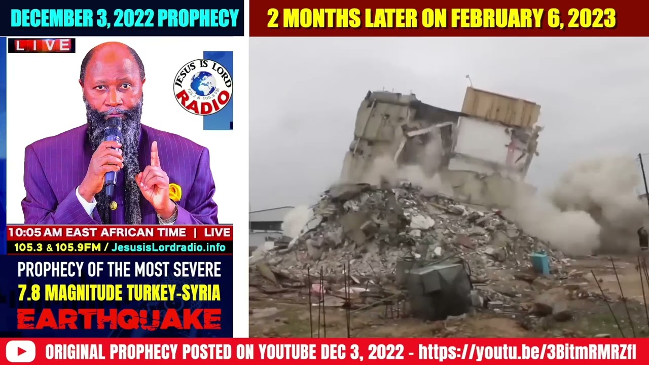 THE SHOCKING FULFILLMENT OF THE TURKEY & SYRIA EARTHQUAKE BY THE TWO MIGHTIEST PROPHETS OF THE LORD!