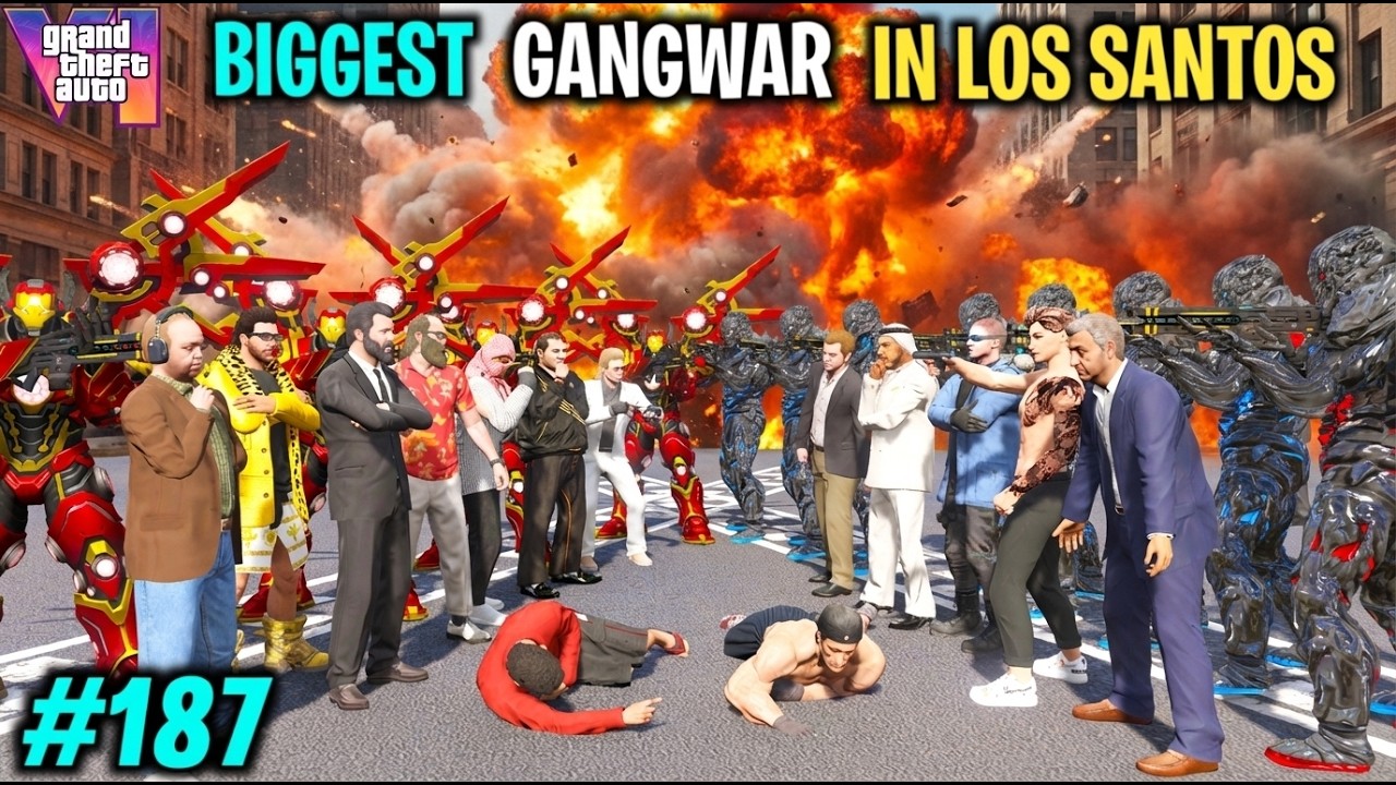 THE BIGGEST GANGWAR BETWEEN MAFIA'S | GTA V GAMEPLAY #187