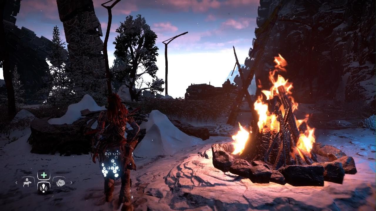 Snowy Places: Horizon Zero Dawn (2017) | Chill with Aloy near The Frozen Wilds | 1 Hour